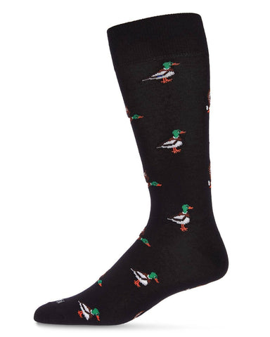 Mallard Most Fowl Bamboo Blend Men's Crew Socks