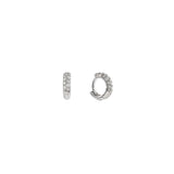 Demi-Fine Silver Crystal Huggies
