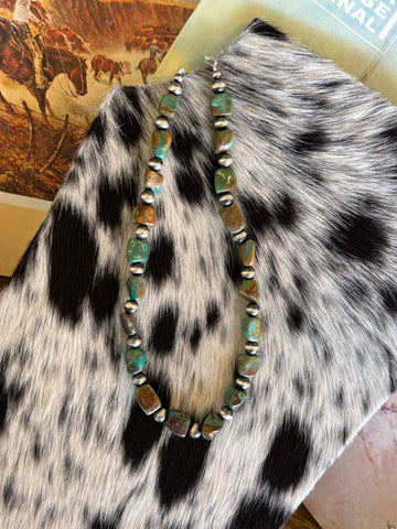 Turquoise Nuggets and Sterling Pearls 