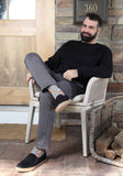 Football Bamboo Blend Men's Crew Socks