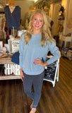 Campus Pullover in Faded Denim