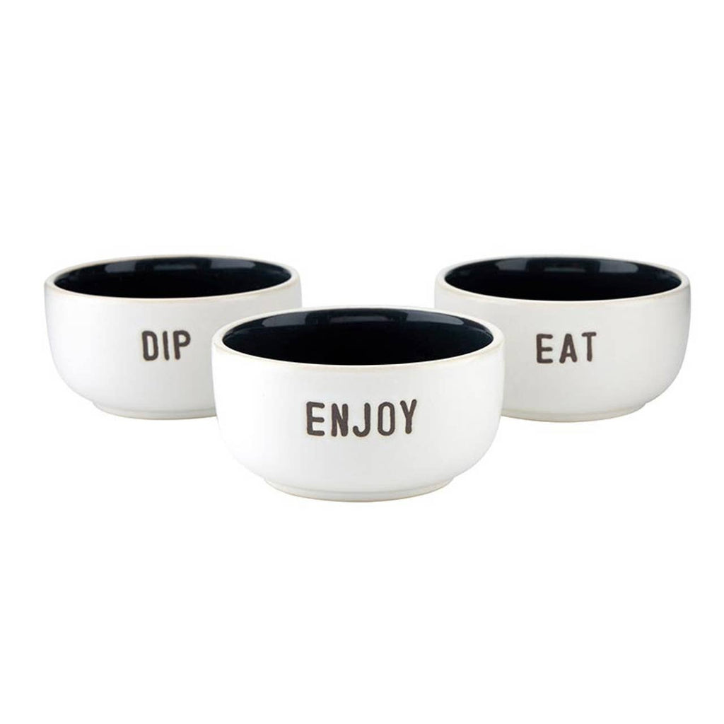 Face to Face Ceramic Dip Bowl Set - Eat Dip Enjoy