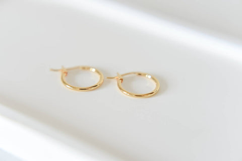 Kari 18k gold plated hoops -earrings- hypoallergenic
