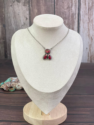 Handmade Sterling Silver Cotton Candy, Golden Hills Turquoise, Red Rose Dahlia, No.8, Paloma, Sonoran Mountain Turquoise Necklace, Signed Nizhoni