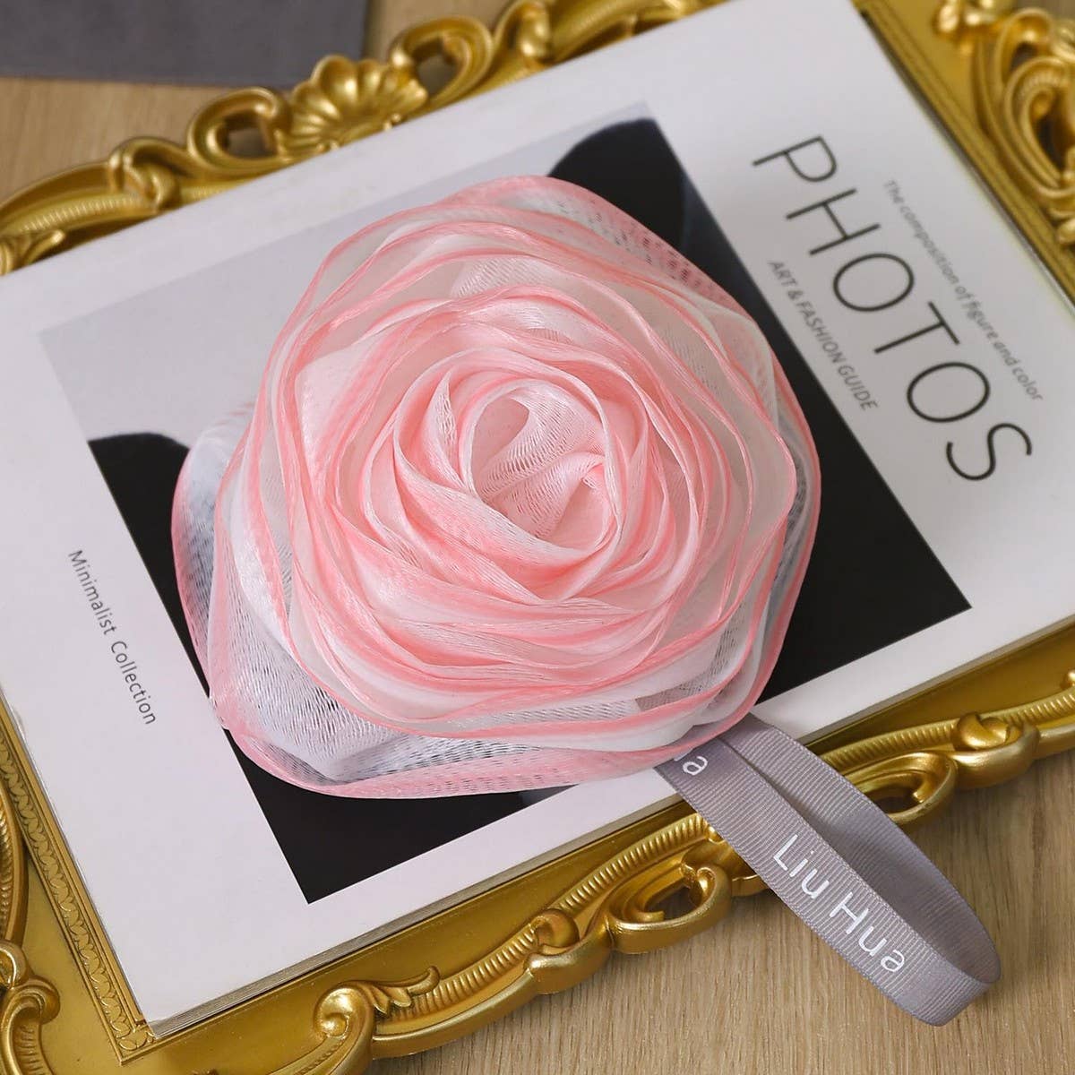 Rose Bath Pouf