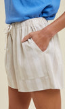 Striped Linen Shorts