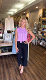 Black Front Pleat Pants