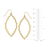 Gold Cut Out Earrings - Longer Length