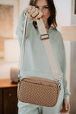 Brown Woven Crossbody Bag