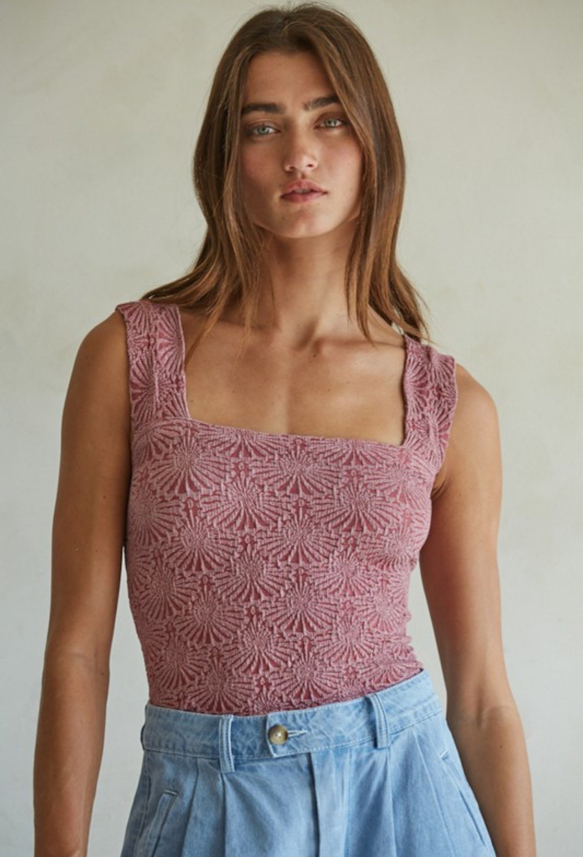 Floral Cropped Tank