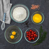 JoyFul 4 Glass Mixing Bowls With Lids - Nesting Bowls