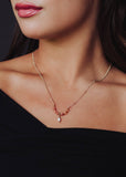 Gold Beaded Semi Circle Necklace