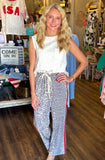 Relaxed Fit Leopard Pants