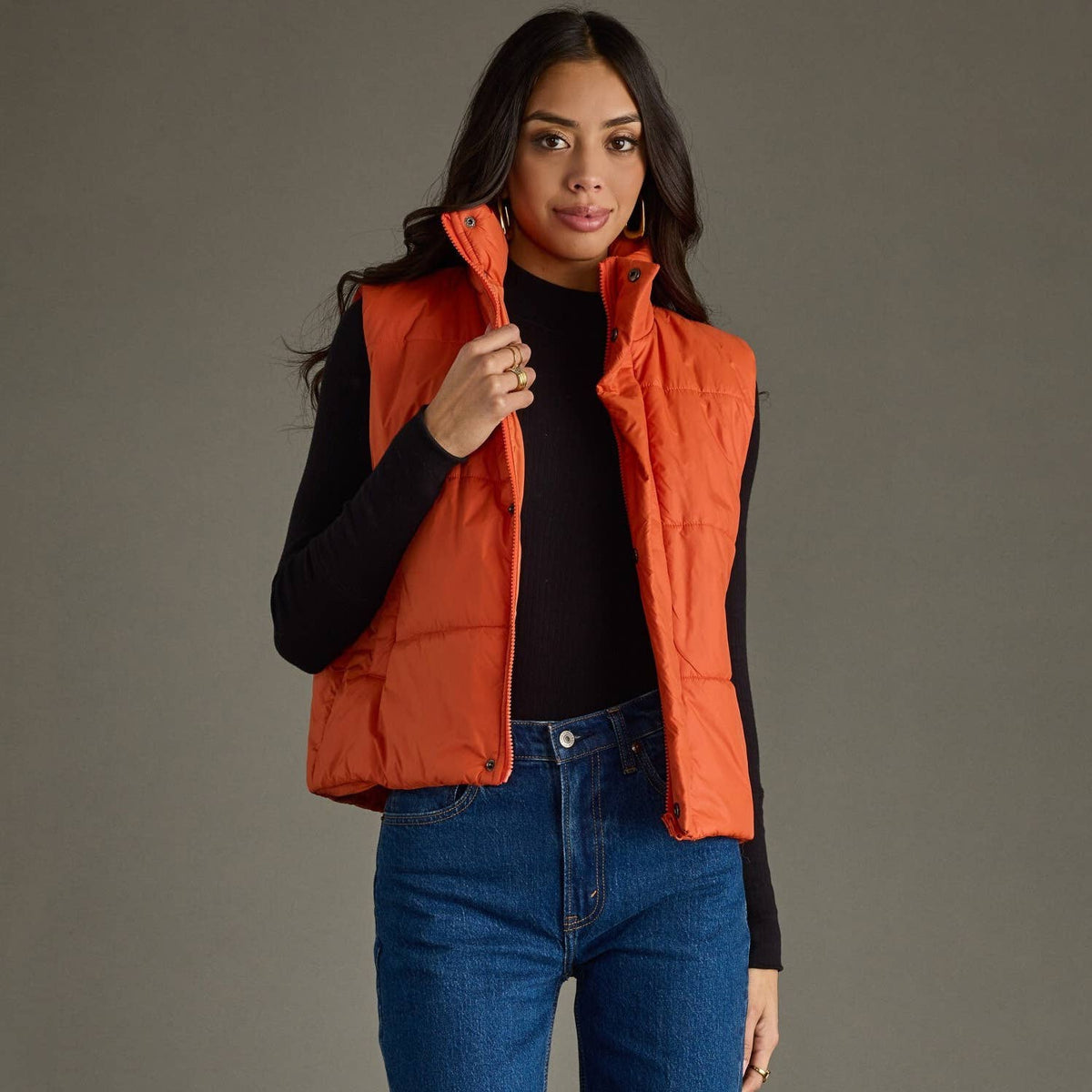 Rust Puffer Vest