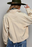 Pocket Front Button Down Corduroy Trucker Jacket