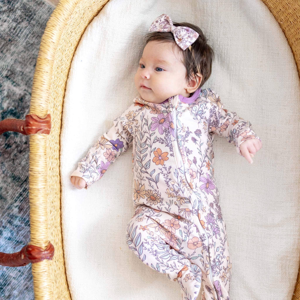 Zip-Up Footie Pajama - Flora