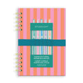 Cabana Stripes Harper Split-Spiral Notebook & Pen Set