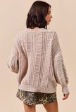 Chenille Cable Knit Cardigan