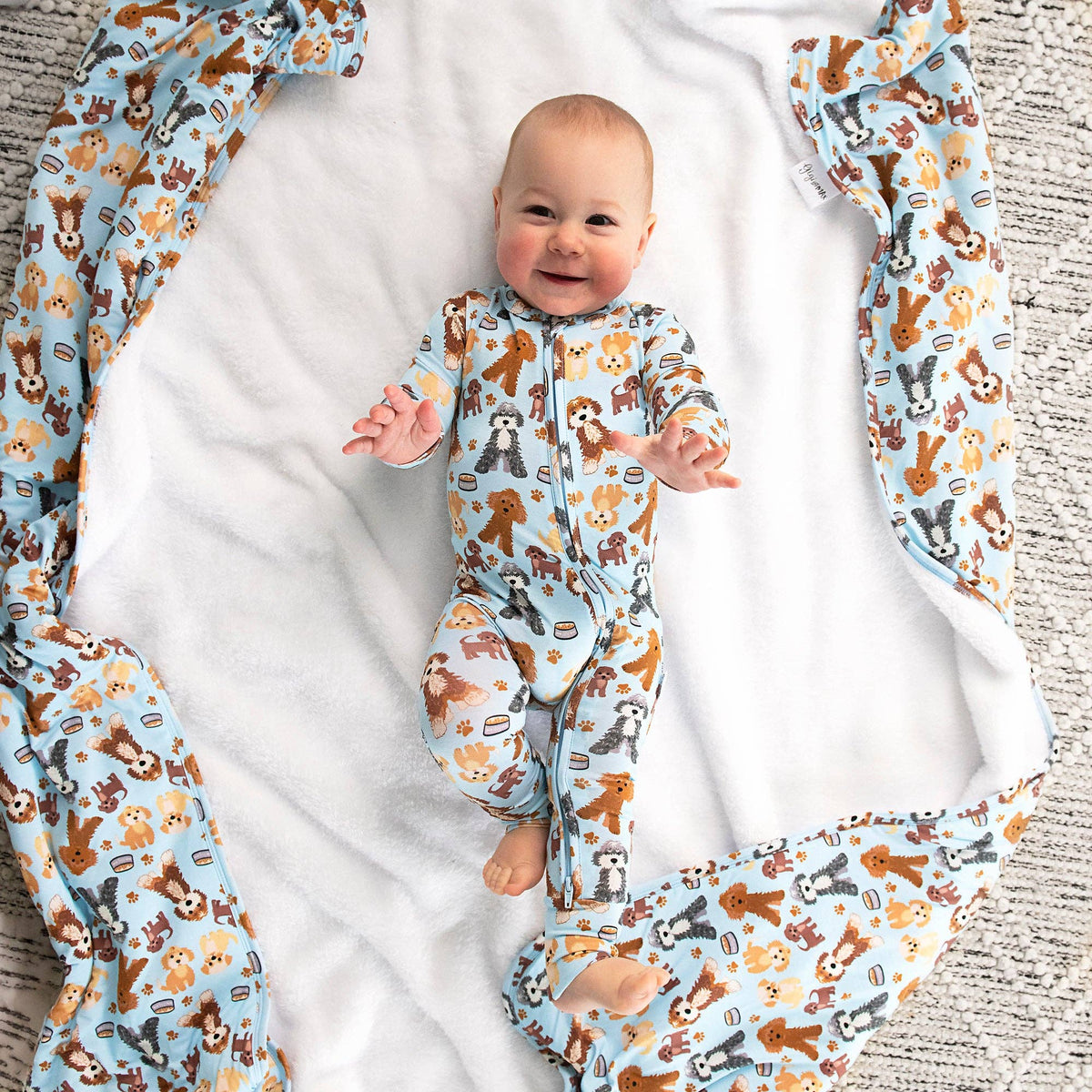 Griffin Zip Bamboo Baby Doodle Sleepies Little Outfit