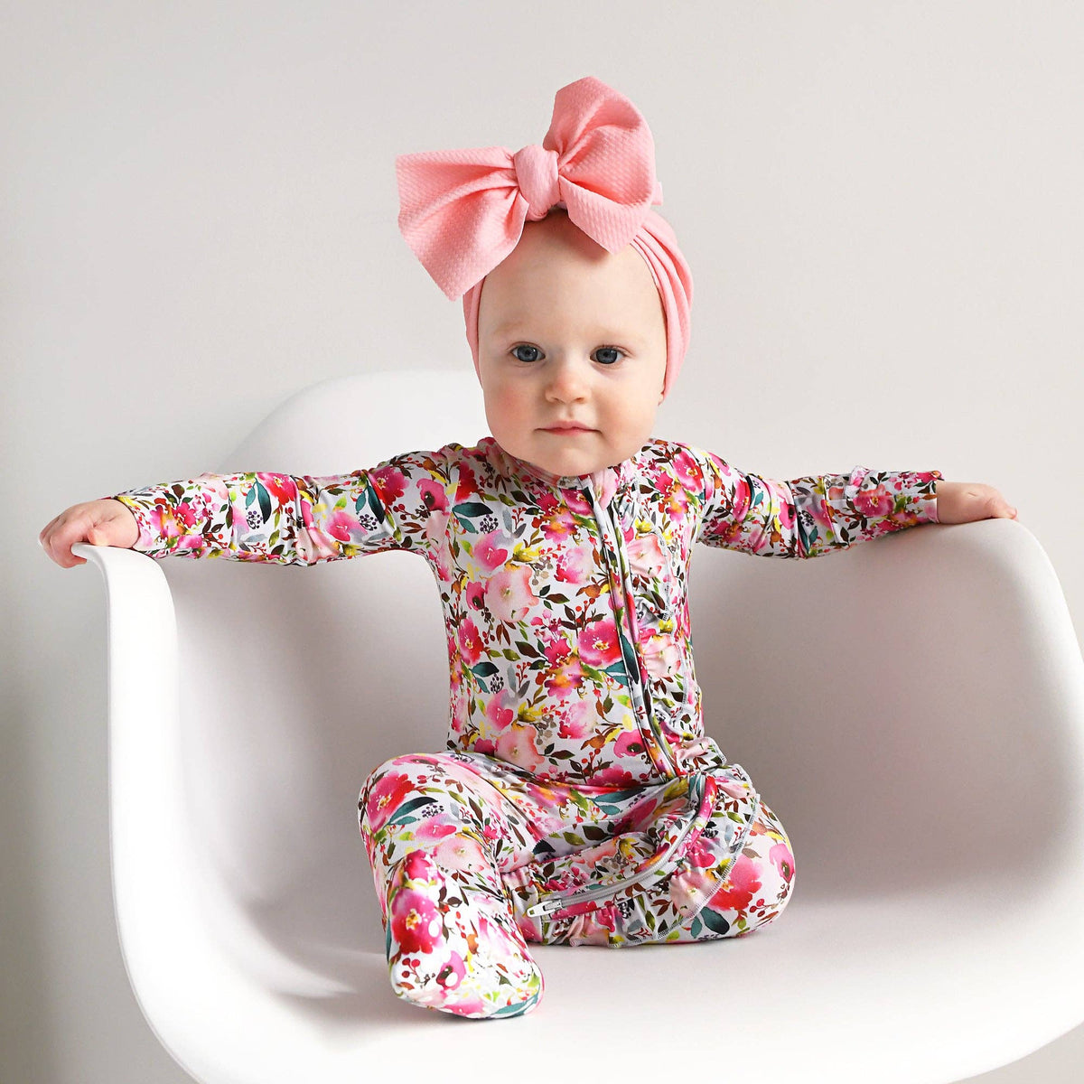 Eloise RUFFLE ZIP Bamboo Baby Outfit Sleepies Little
