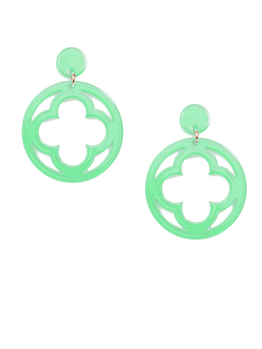 Zenzii Open Clover Drop Earring