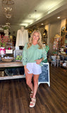 Oversized Washed V-neck