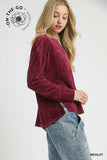 Chenille Crew Neck Long Sleeve