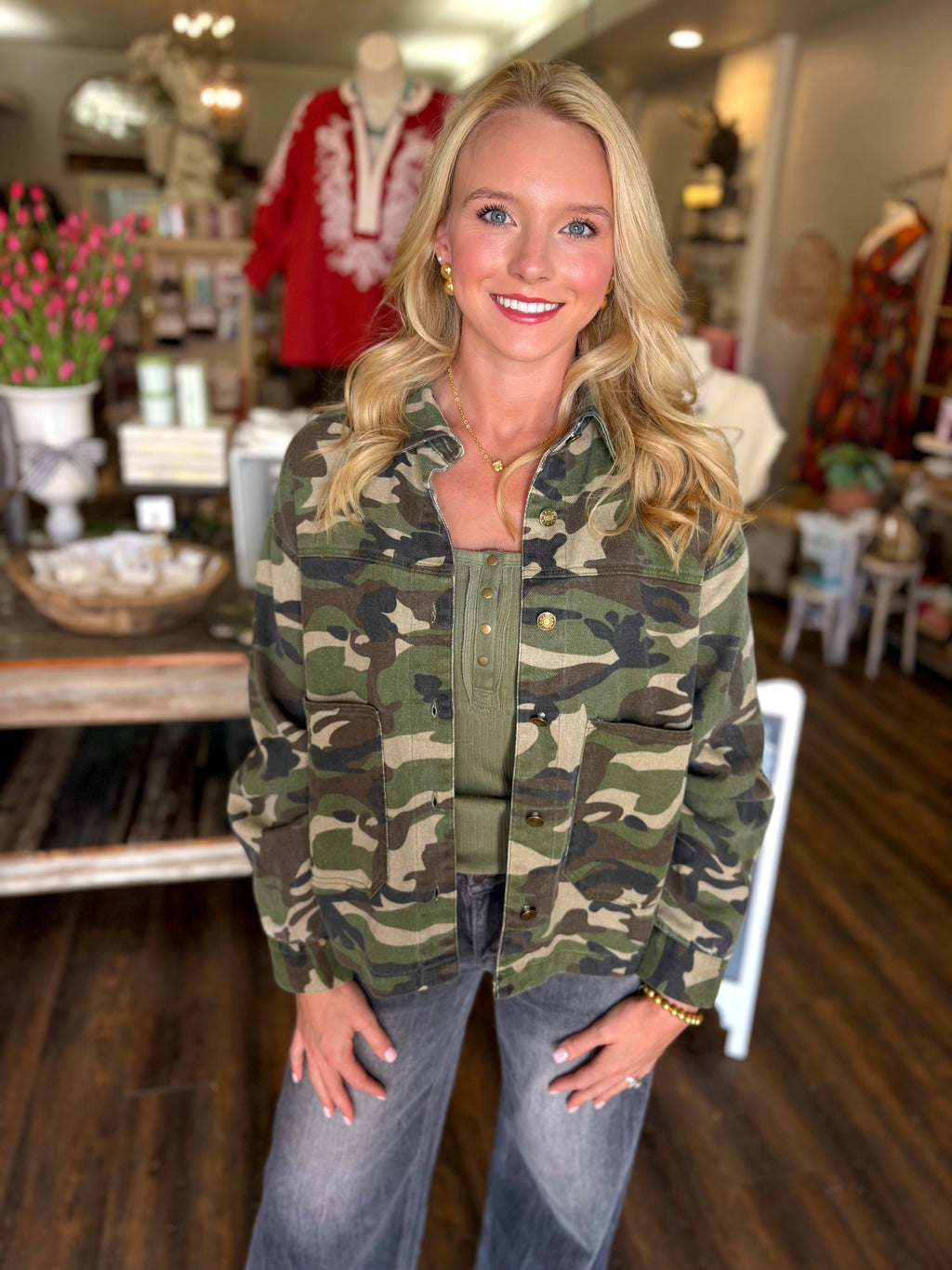 Camo Denim Jacket