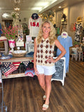 Crochet Diamond Pattern Vest