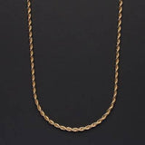 Gold Rope Chain Necklace for Men