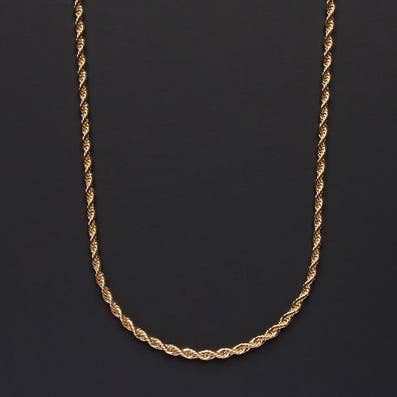 Gold Rope Chain Necklace for Men