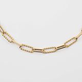Waterproof Gold Twisted Links Necklace