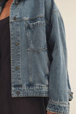 Coffee Vintage Wash Pleated Back Jacket