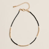 Gold-Trimmed Colorful | Seed Bead Anklet
