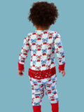 SoftSnooze™ Baby Girls Bamboo Viscose Berries & Bows Convertible Ruffle One Piece Footie Pajama