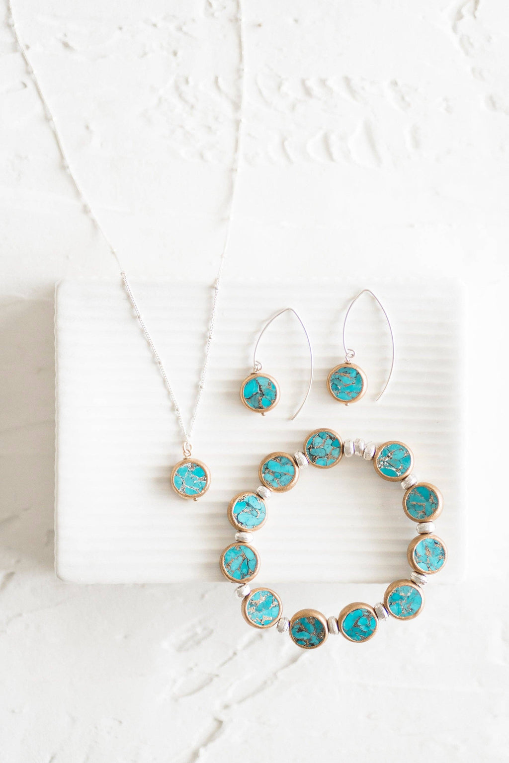Veda Mosaic Turquoise Earring