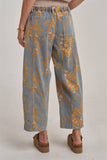 Mid Rise Floral Jean