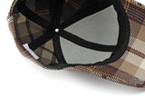 Preppy check print baseball cap