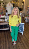 Green Wide Leg Pant