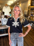 Embroidered Floral Motif Blouse