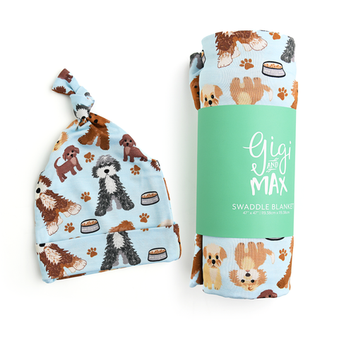 Griffin Swaddle Bamboo Baby Doodle Blanket