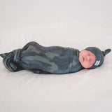 Knit Swaddle Blanket - Hunter