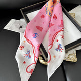 Pink Western Cowgirl Horseshoe Square Scarf Bandana