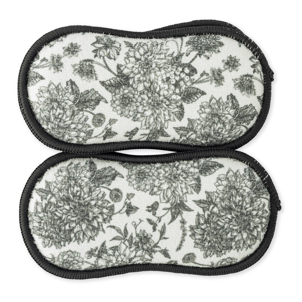 4pc Multipurpose Printed Scrub Sponge - Grey Toile