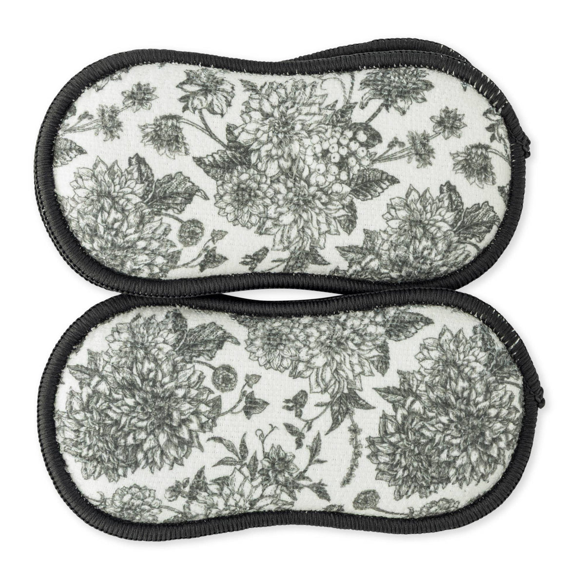 4pc Multipurpose Printed Scrub Sponge - Grey Toile