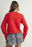 Tie Front Long Sleeve Top