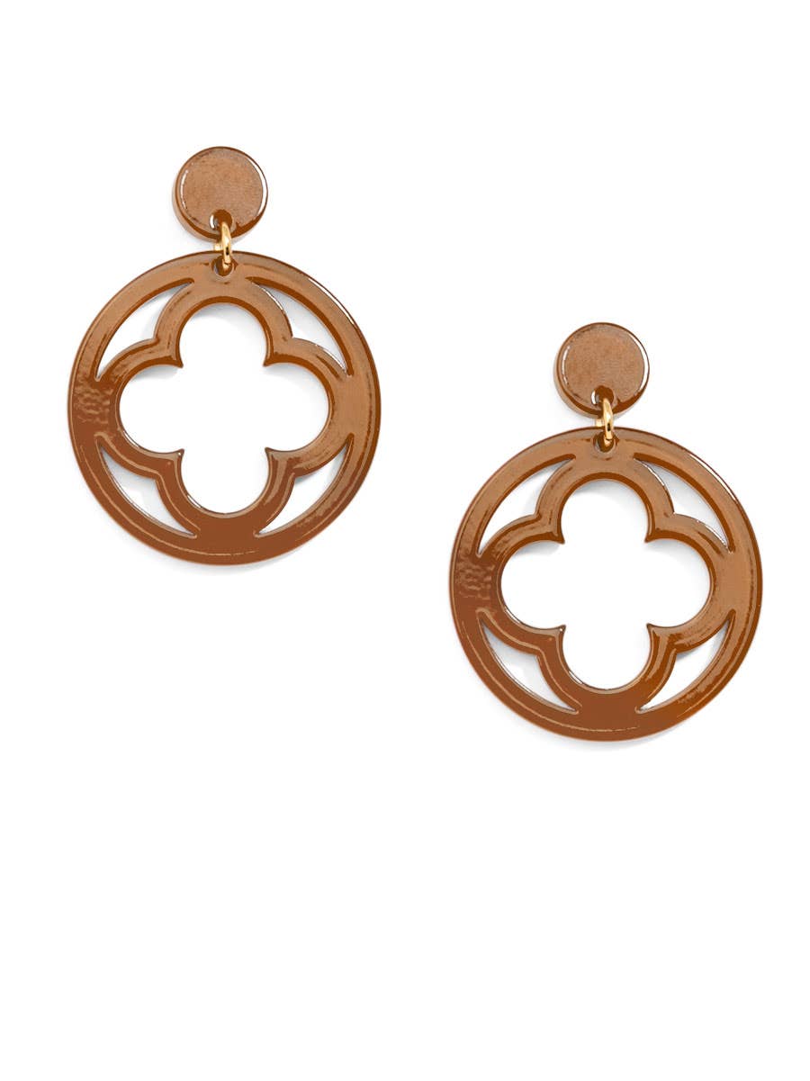 Zenzii Open Clover Drop Earring