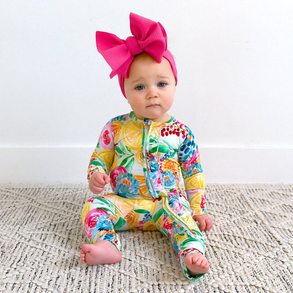 Lillyana RUFFLE ZIP Bamboo Baby Sleepies Little Outfit