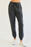 Jogger Pants with Piping