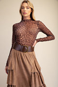 Leopard Mesh Long Sleeve